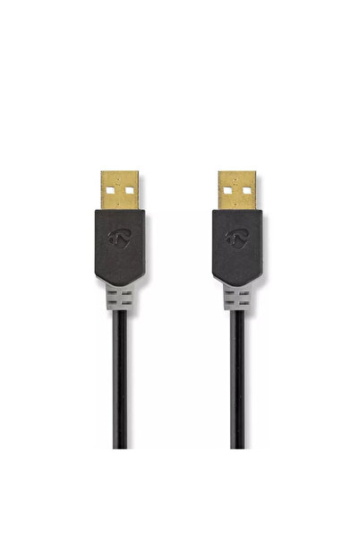 OEM Cable USB 2.0 A male - A male 2m Hi-Speed ​​480Mbps anthracite Nedis
