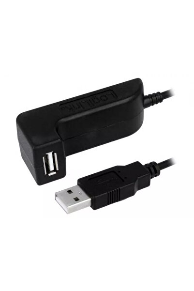 OEM USB 2.0 A female socket - USB A male plug nickel-plated 1.5m black LOGILI...