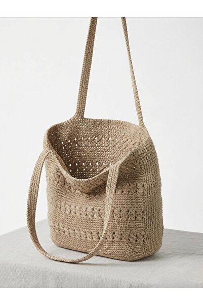 Handmade HomeMade El örgüsü Vizon çanta