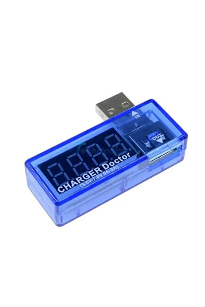 OEM Tester USB Ampermetru 0A-3A /Voltmetru 3.5V-7V albastru