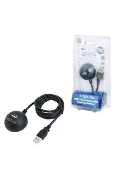 OEM USB 2.0 A female socket - USB A male plug nickel-plated 1.5m black LOGILINK