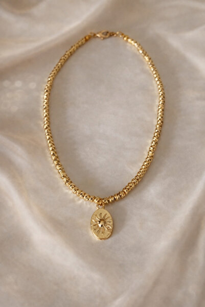 Helen Atelier Helios - Güneş Charm Gold Dorika Kolye