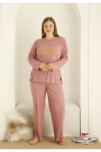 lindros Women's pajamas, long sleeves and long pants with Positivity Stars pr...