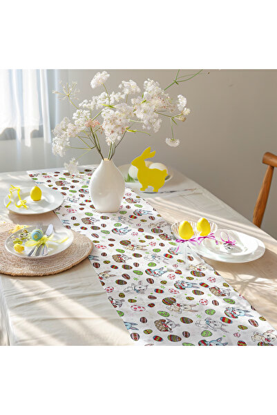 Salestore.ro Traversă de masă cu tematică de Paște 180x40 cm, Bumbac impermea...
