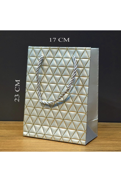 ForWhat Single Mini Grey Cardboard Bag for Office Home Office Gift