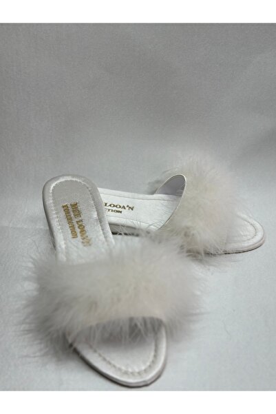 MOD10 Feather bridal drawing slippers