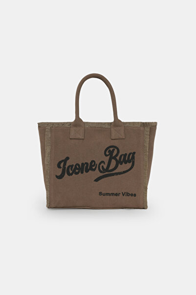 ICONE BAG حقيبة كتف أنيقة للاستخدام اليومي والشاطئ من قماش أيكوني القابل للغس...