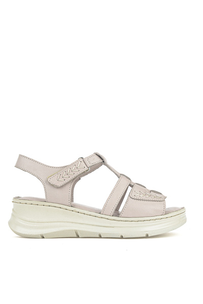 Ziya , Women's Genuine Leather Comfort Sandals 1611051Z110 Silver