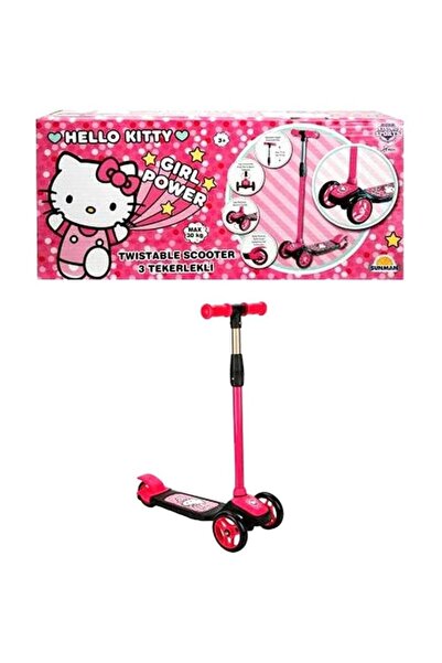Luminoo HELLO KİTTY GİRL POWER 3 TEKERLEKLİVE SİLİKON TEKERLEKLİ SARSMAZ SCOO...