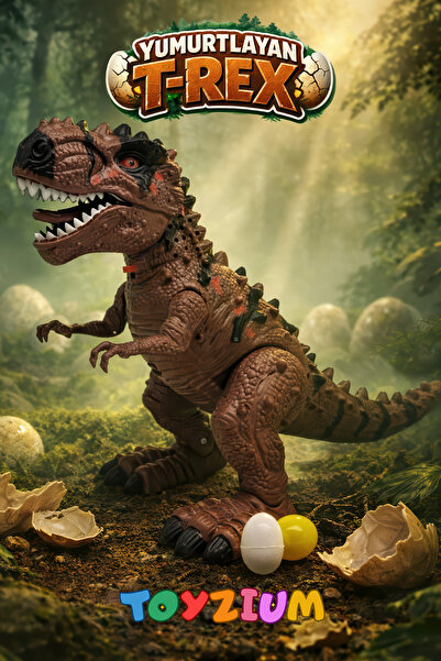 Shem Yumurtlayan T-Rex Projeksiyonlu Işıklı Sesli Hareketli Dinozor Oyuncağı