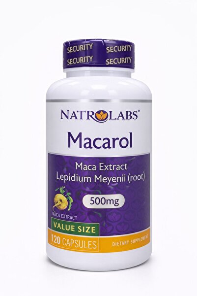 NATROLABS Macarol Maca Kökü Ekstresi 500 Mg 120 Kapsül | Enerji ve Desteği