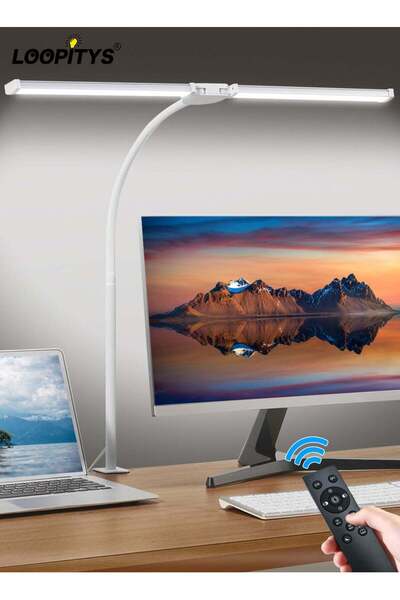 LOOPITYS مصباح مكتب LED للمنزل والمكتب، إضاءة معمارية للعناية بالعين مع مشبك،...