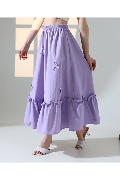 Azda Φούστα με λεπτομέρεια φιόγκου, μακριά φούστα