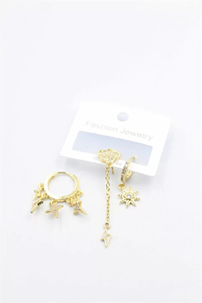 OEM 3-Piece Cloud Earrings - Gold