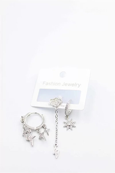OEM Triple cloud earrings - silver