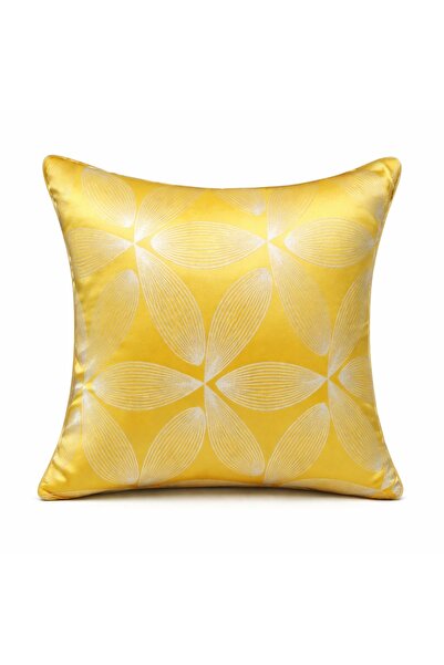 OEM Decorative Pillowcase with Modern Floral Pattern - 45x45 cm - Yellow