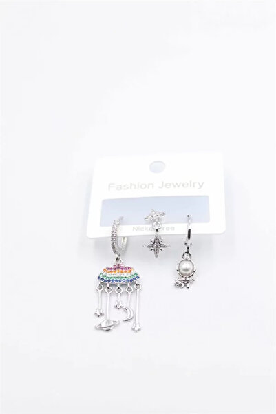 OEM Triple cloud earrings - silver