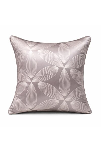 OEM Decorative Pillowcase, with Modern Floral Pattern - 45x45 cm - Silver