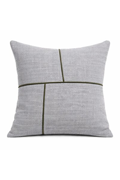 OEM Decorative Pillowcase, Modern Geometric Pattern, Light Grey - 45x45 cm