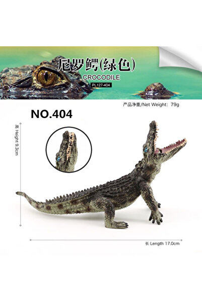 Choice NO.404 White/Brown/Green Realistic Crocodile Action Figures Solid Simu...