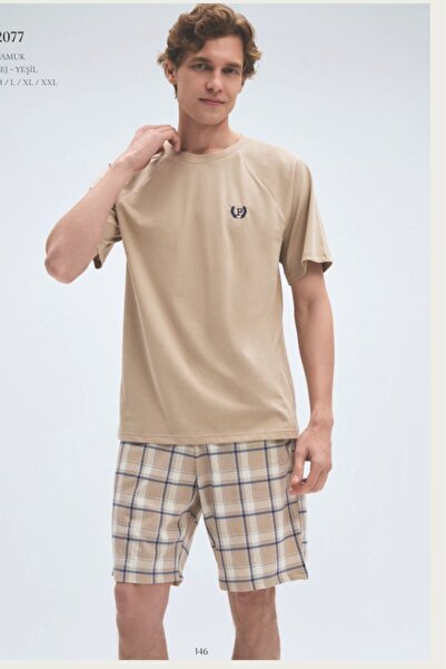 Pijadore Cotton Short Sleeve Men's Shorts Pajama Set