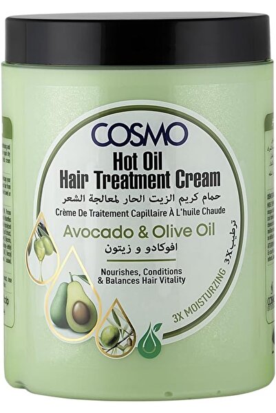 Cosmo كريم معالجة الشعر العميق بزيت الأفوكادو وزيت الزيتون الساخن (1 لتر)