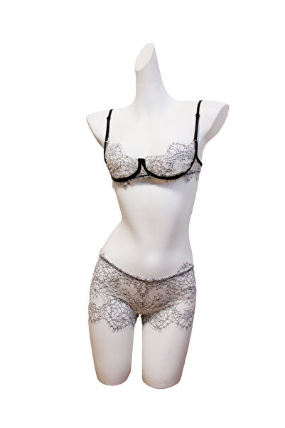 JInsh طقم ملابس داخلية نسائية مطرزة من الشبك، ملابس نوم مثيرة، طقم لغرفة النو...