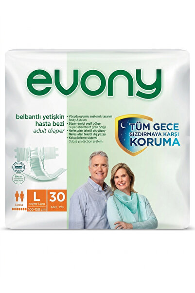 Evoni BEL BANTLI YETİŞKİN HASTA BEZİ L BEDEN ULTRA EMİCİ