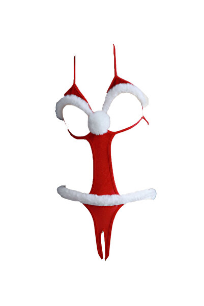 JInsh Red Skimpy Clothes Jumpsuit Cosplay Uniform Sexy Lace Up Lingerie Pajam...