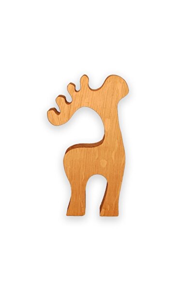 Kidart Figurină de ren din lemn pentru Crăciun