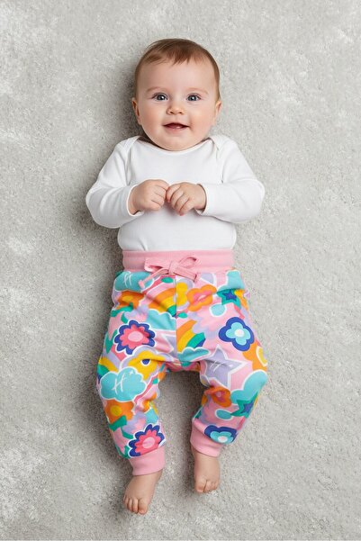 Hamleys Toddlers Girl Floral Print Drawstring Pants, Multicolor