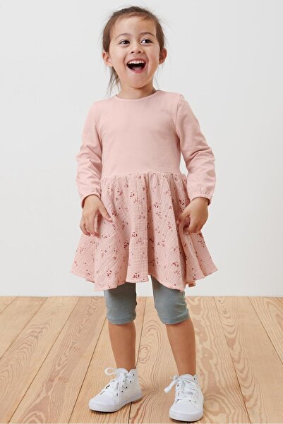 Tchibo Kids Girl Allover Print Dress, Pink