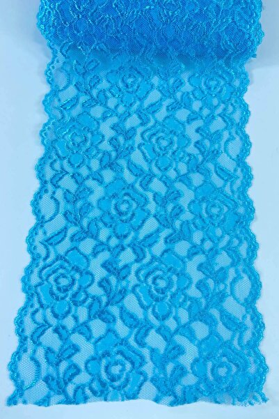 Hobigram Ornament decorativ din dantelă elastică din lycra, cu model floral t...