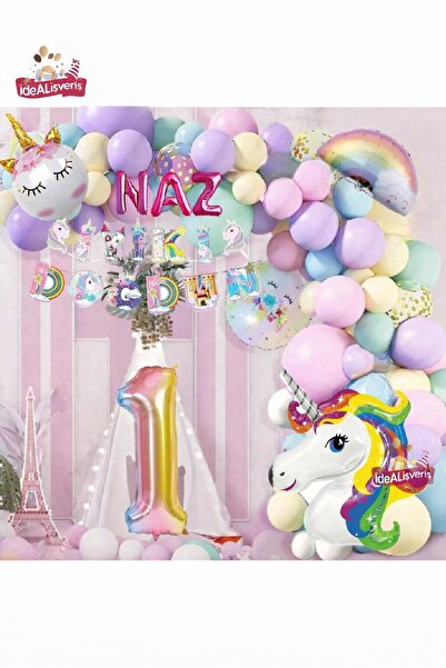 BKMC PARTY 3 Letter 2 Year Old Unicorn Themed Happy Birthday Macarons Balloon...