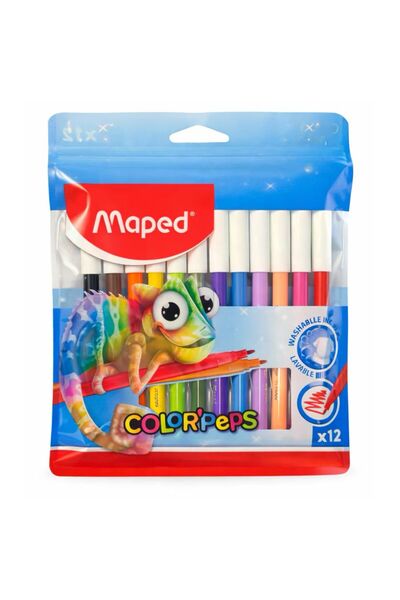 Kids Maped Color'Peps marker set – 12 colors, washable