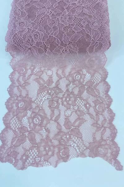 Hobigram Ornament decorativ din dantelă elastică Lycra lată, tip pudră