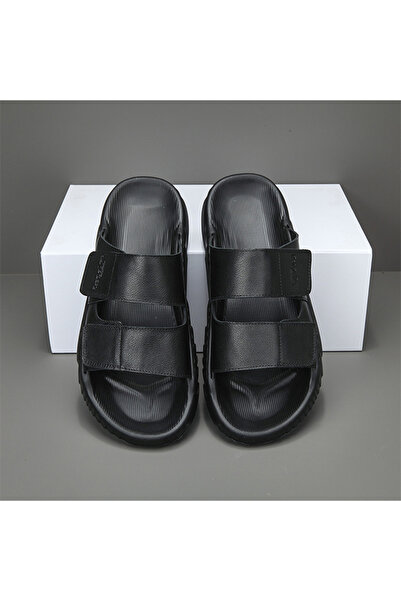 Other Men's leather sandals, thick soled non slip casual slippers, suitable f...