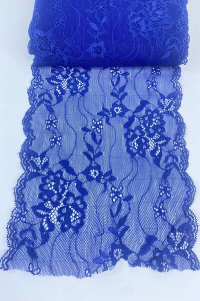 Hobigram Декоративна обробка з еластичного мережива темно-синього кольору з ш...