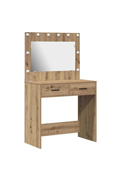 vidaxl Masă de Machiaj cu sertar Stejar Artizanal 78,5 x 41 x 135 cm
