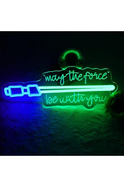 Slasa Lightsaber Multicolor Neon Sign Wall Decor 20x40 with 6 mm Acrylic Base