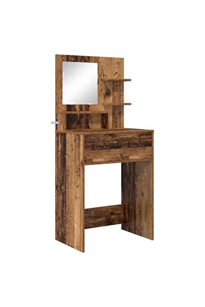 vidaxl Mese de toaletă pentru dormitor Lemn Vechi 80 x 39,6 x 135 cm