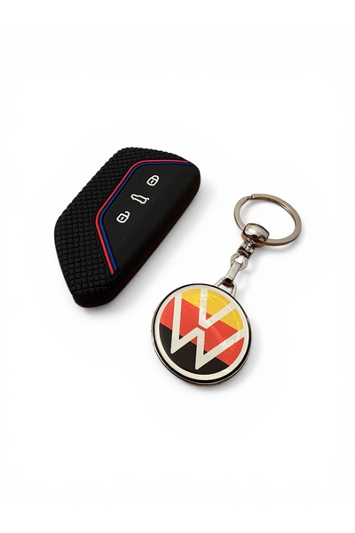 İKTUNING غطاء مفتاح من السيليكون لسيارات فولكس فاجن جولف تيجوان تايرون ID-4 I...