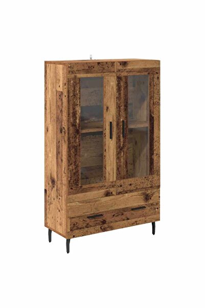 vidaxl Bufet cu sertar Lemn Vechi 69,5 x 31 x 115 cm Lemn compozit