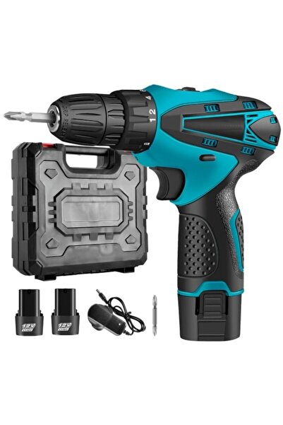 FOXMAG24 Σετ ασύρματου δραπανοκατσάβιδου με 2 μπαταρίες, 1400 στροφές/λεπτό, ...