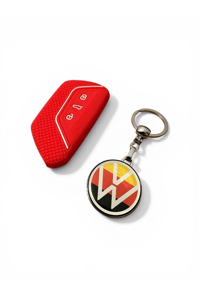 İKTUNING غطاء مفتاح من السيليكون لسيارات فولكس فاجن جولف تيجوان تايرون ID-4 I...