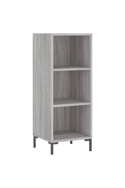 vidaxl Servantă, gri sonoma, 34,5x32,5x90 cm, lemn compozit
