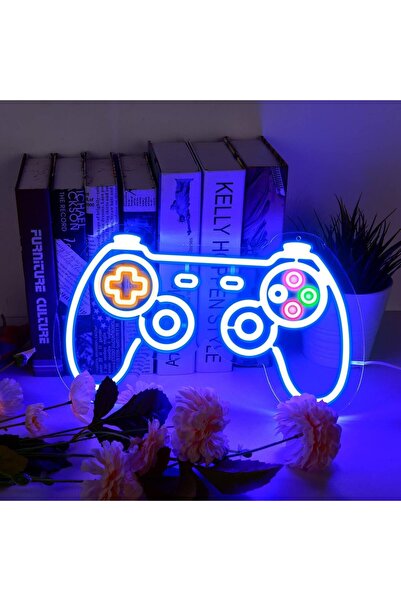 Slasa Gamepad Neon Sign Gaming Wall Decor Light for Bedroom Room Setup 23x38 ...