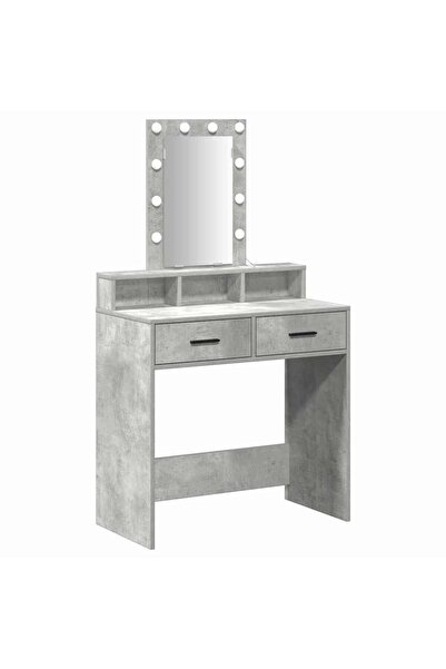vidaxl Masă de Machiaj cu sertar Gri 79 x 41 x 140 cm Lemn compozit
