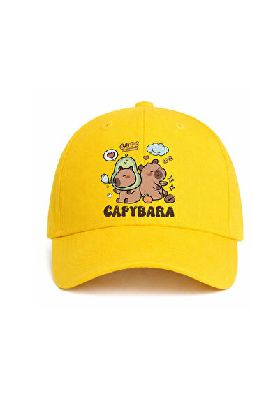 lovver Capybara Character Cotton Premium Print Custom Design Hat
