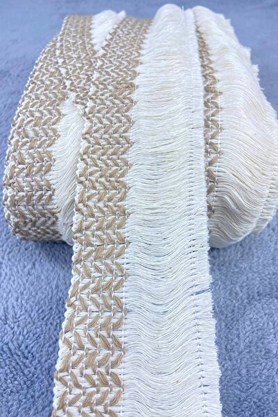 Hobigram Βαμβακερή φούντα με ρίγες και σχέδιο βιζόν